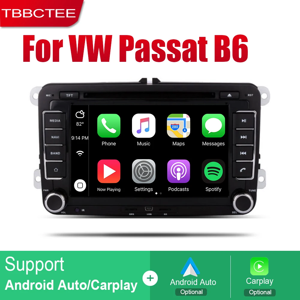TBBCTEE Авто Радио 2 Din Автомобильный dvd-плеер на основе Android для Volkswagen VW Passat B6 2005 2006 2007
