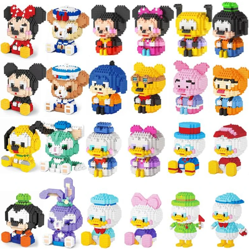 Disney Mickey Mouse Blocks Brick Toys Building Mini Blocks Cartoon