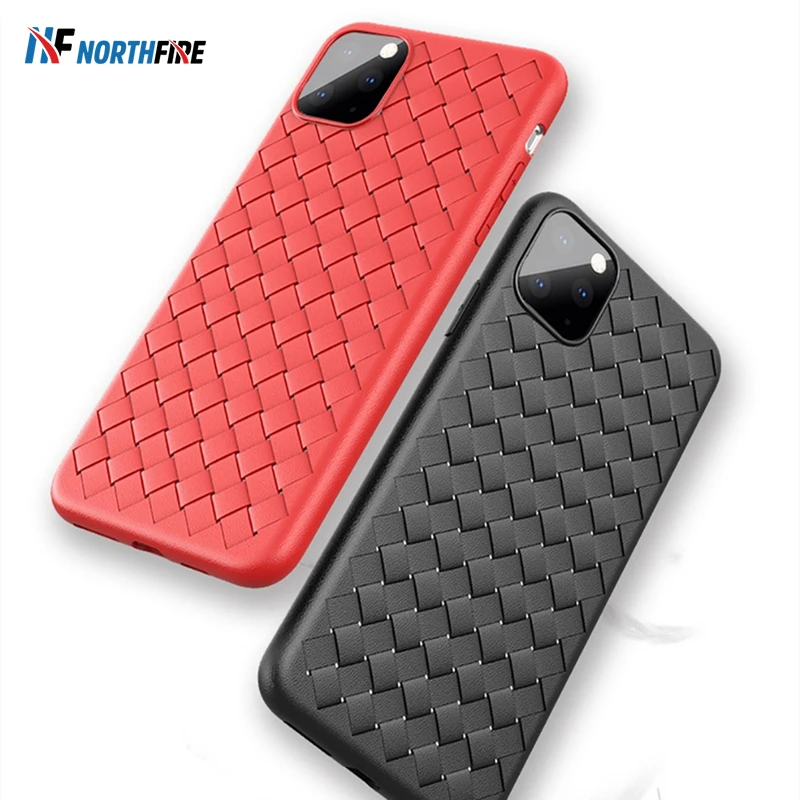 

11 Pro Weave Grid Soft TPU Case For iPhone 11 Pro Max XR/XS Max/X 6/6S/7/8 Plus 5/5S/SE Woven Braid Back Phone Cover Cases Coque