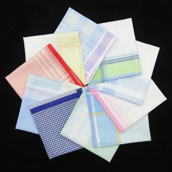 

Variety Of Cotton Plaid Striped Colored Ladies Children Handkerchief Elderly Sweat Absorbent Restaurant Snack Napkins Harajuku