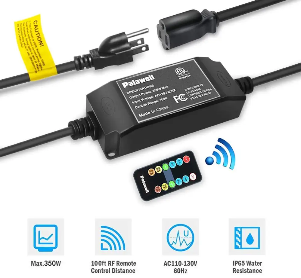Palawell Dimmer For Outdoor String Lights Wireless Control Remote