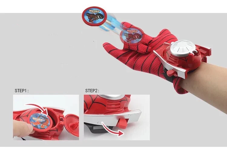 5 Styles PVC 24cm Batman Glove Action Figure Spiderman Launcher Toy Kids Suitable Spider Man Cosplay Toys