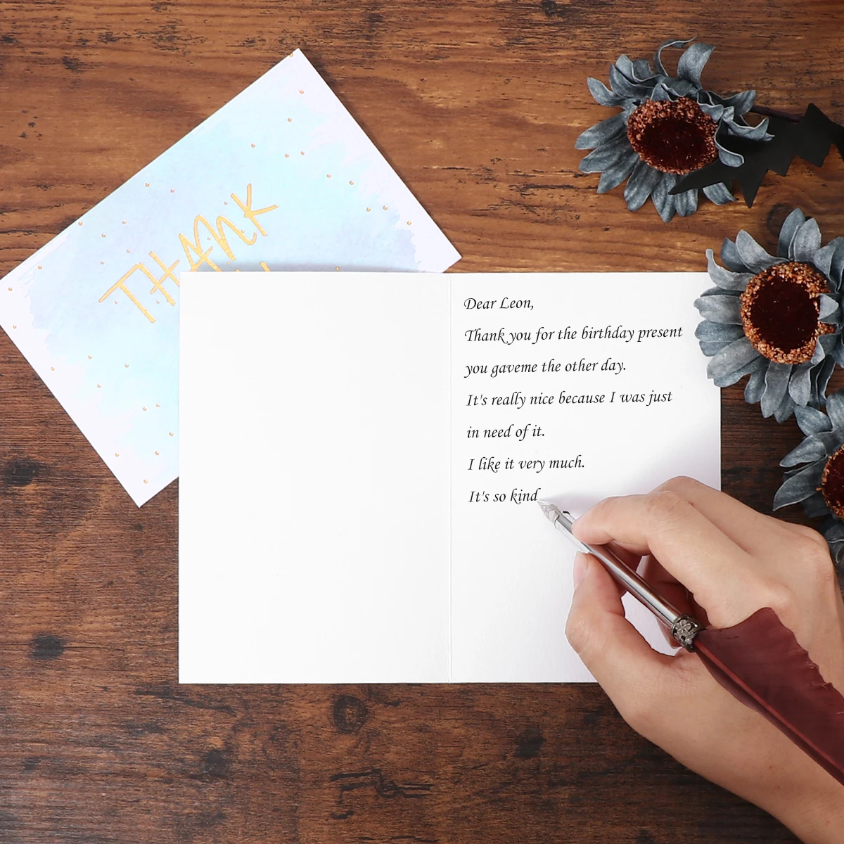  48PCS Birthday Thank You Greeting Cards with 48PCS Envelopes Bronzing Greeting Card Decorative Invi - 4.00017E+12