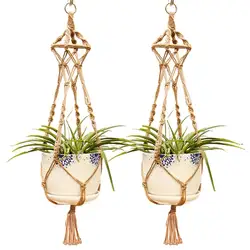 Handmade Macrame Plant Hanger for Indoor and Outdoor Wall Decoration (G)