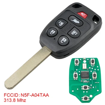 

313.8Mhz Universal Black 6 Buttons Car Remote Key Fob with ID46 Chip N5F-A04TAA Fit for 2011 2012 2013 2014 Honda Odyssey