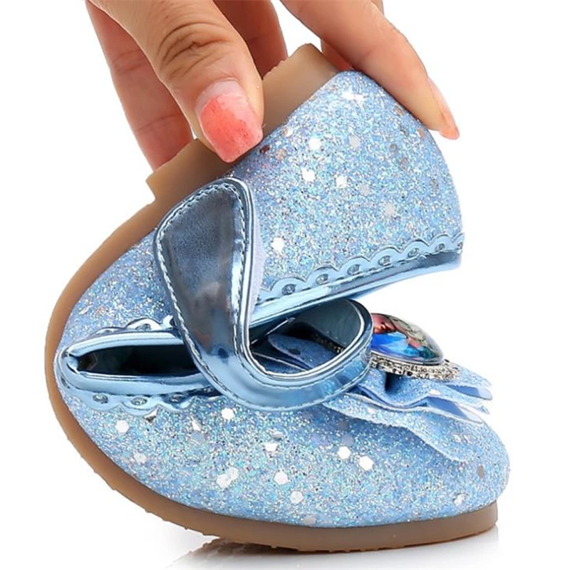 Детская обувь принцессы для девочек свадебные модельные ботинки Эльза детская