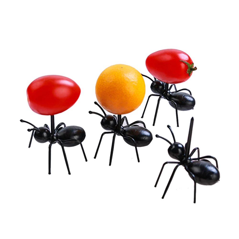 Горячая 12 шт./упак. пластиковая фруктовая вилка Новинка Ant вилка закуска пирог десерт многоразовая посуда для вечерние кухонные принадлежности