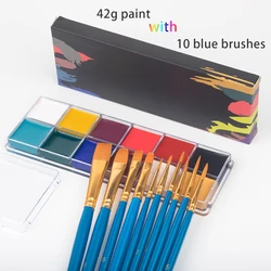 Vibrant Halloween Face & Body Art Paint Kit - Safe (42g add 10pcs brush)