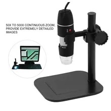 50X до 500X USB Светодиодная цифровая электронная микроскоп Лупа Камера Черная практичная камера микроскоп Эндоскоп лупа