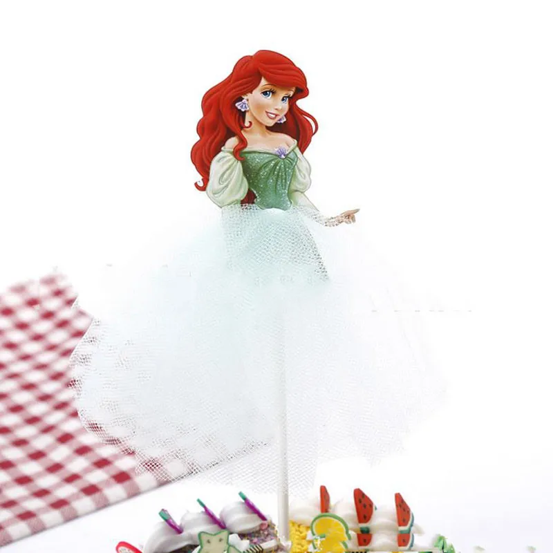 thumbnail image 1 of Adorno para tarta de Disney, decoración para tarta de feliz cumpleaños, Blancanieves, Frozen, Elsa, suministros de cumpleaños, tarta de princesa Ariel y Sofía, 1 of 4