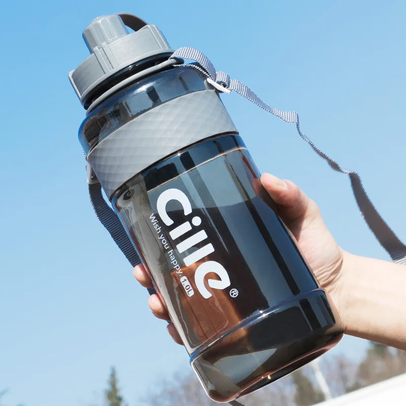 2020 Новая Спортивная бутылка для воды BPA бесплатно питьевой с соломой 1L 2L