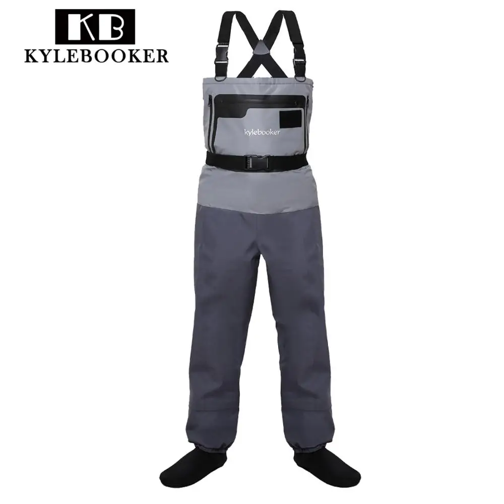 

Men’s Fishing Waders 5-Ply Durable Breathable with Neoprene Stocking Foot Waterproof Pant for Duck Hunting Fly Fishing