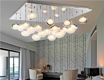 

Modern Brief Goose eggs double white color glass Ball ceiling light for Living Room bedroom lamp 80*80cm