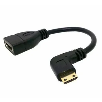 

15cm Adapter 90 Degree Mini HDMI Male To HDMI Female Adapter Connector