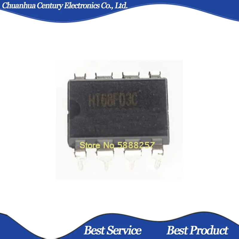 

10 Pcs/Lot HT68F03C 68F03C DIP8 Original and New In Stock