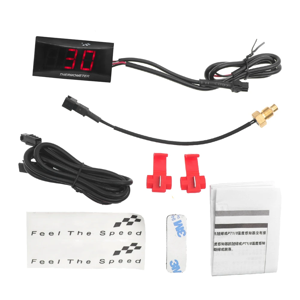 Water Temperature Gauge KOSO Thermometer 0~120 Degree Universal Digital For Motorcycle Car Marine Boat Temp Meter Set | - Цена: 538,73 руб.