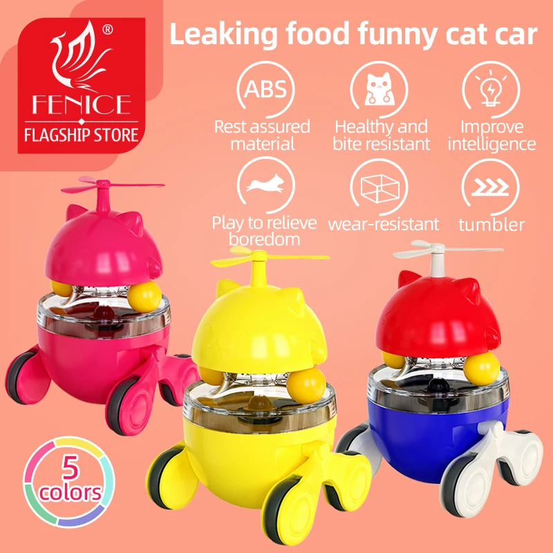 

Pet Cat Funny Feeding Toys Dog Tumbler Feeder Puppy Shaking Leakage Food Windmill Container Interactive Training Toys