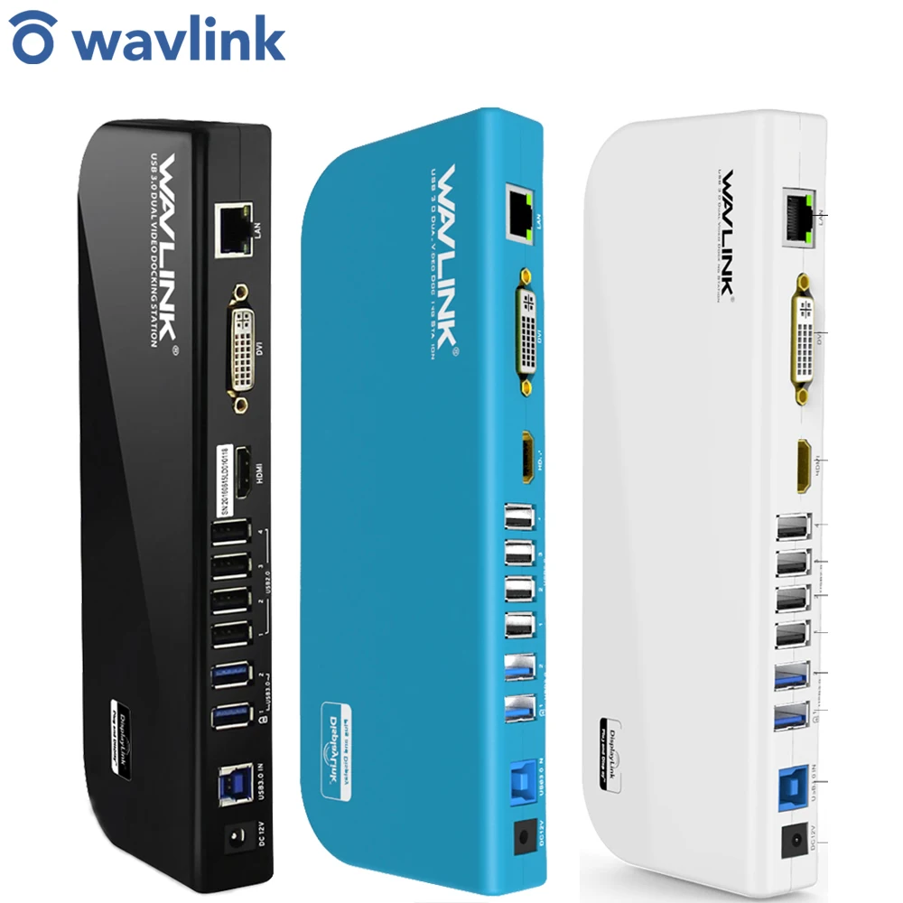 Док станция Dsiplay универсальная с 6 портами USB 3 0 HDMI и DVI/VGA|Док-станции для ноутбуков|