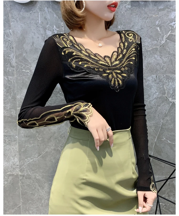 Poleras mujer de moda, модная леопардовая футболка с длинным рукавом, рубашка с v-образным вырезом, горячая Распродажа, футболка размера плюс, топы, camiseta mujer