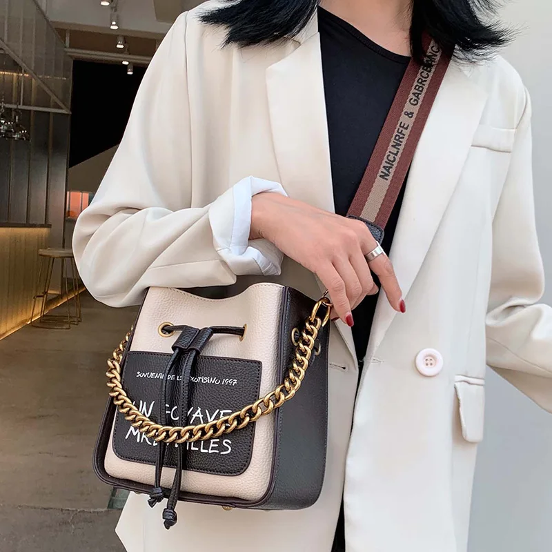 Женская сумка с буквами, женская кожаная сумка, модная сумка на цепочке, женская сумка через плечо, роскошная дизайнерская сумка, маленькая