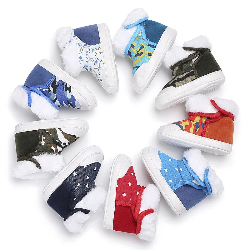 

Haiya Winter 0-1-Year-Old Men And Women Baby Hight-top plus Cotton Anti-slip Babies' Toddler Shoes Support