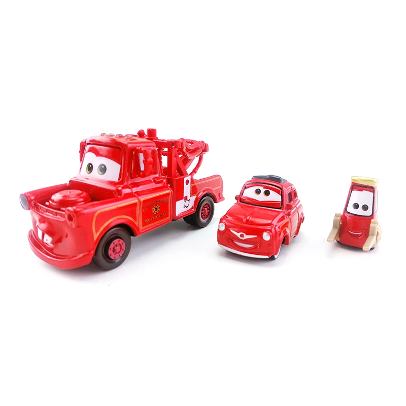 Disney Pixar Cars 2 Red Mater Fire Engine Rescue Squad Metal Toy Boy Gift
