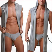 Летнее платье банный халат с короткие трусы мужские сексуальные пижамы шелковая пижама hombre с капюшоном банный халат для мужчин