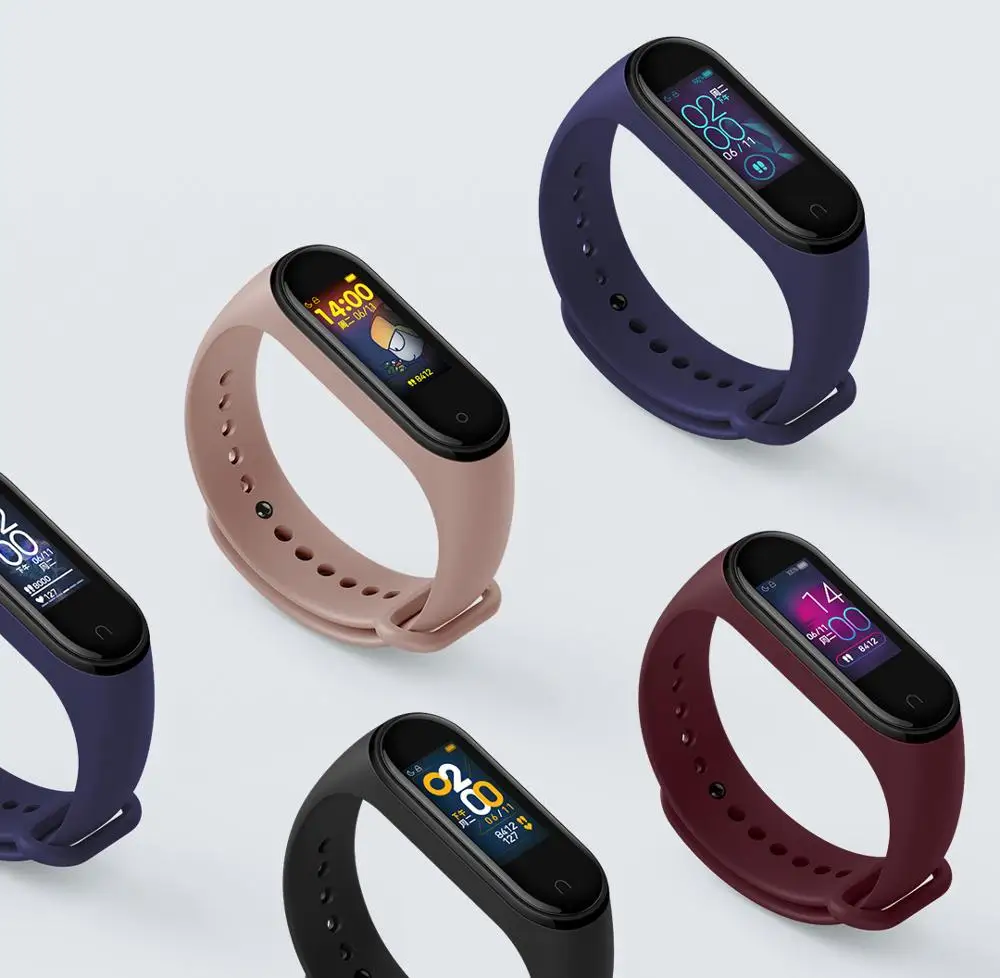 Силиконовый ремешок для часов Xiaomi Mi Band 5 4 Band3 браслет mi band Сменный ремень смарт