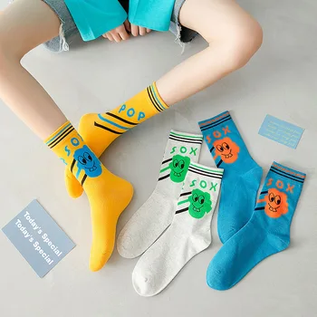 

Women Socks Striped Sock Woman Standard Colorful Unisex High Funny Cotton Novelty Ladies Soft Sox Spring Female Trendy Skarpetki