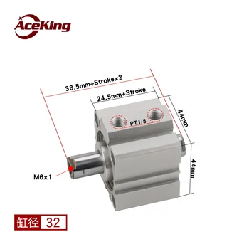 

SDAD32X10X15X20X25\30\35\40\45X50\75\100BS double-shaft thin cylinder SDAD SDAD32-10 SDAD32-15 SDAD32-20 SDAD32-25 SDAD32-30