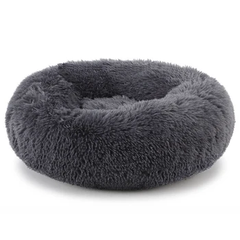 

Calming Fluffy Dog Bed Round Pet Lounger Cushion For Small Medium Large Dogs & Cat Winter Dog Kennel Puppy Mat Pet Bed