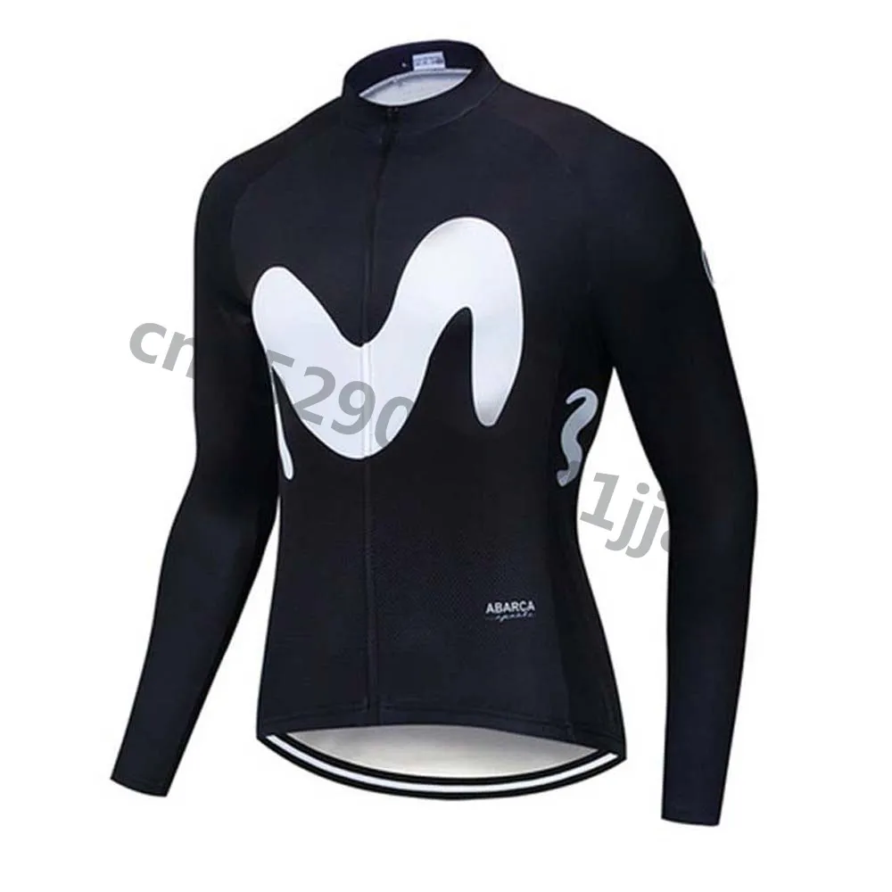 Ropa Ciclismo Movistar pro, Мужская одежда для велоспорта MTB, одежда для велоспорта, весна-осень, с длинным рукавом, дышащая, для велоспорта, Джерси, набор, Uniforme - Цвет: 8