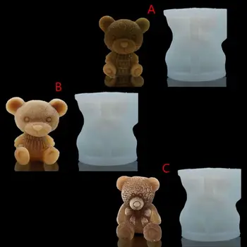 

Baby Bear Craft Art Silicone Soap Candle Ice Tray Resin Casting Silicone Molds Q0KE