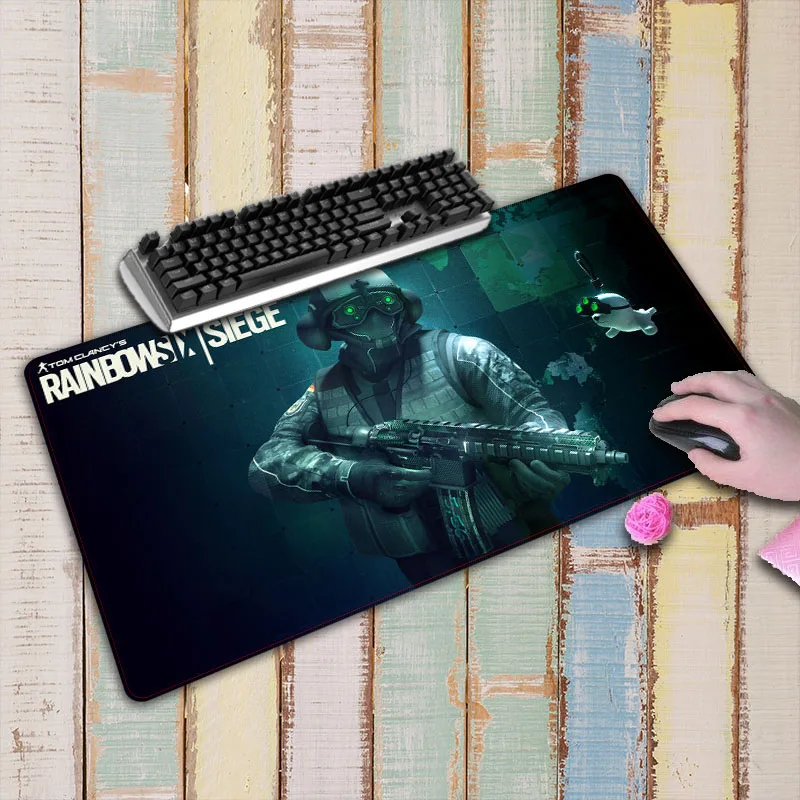  Rainbow Six Siege Mouse Pad pad to Mouse Notbook Computer Mousepad White Overlock Edge Big Gaming P