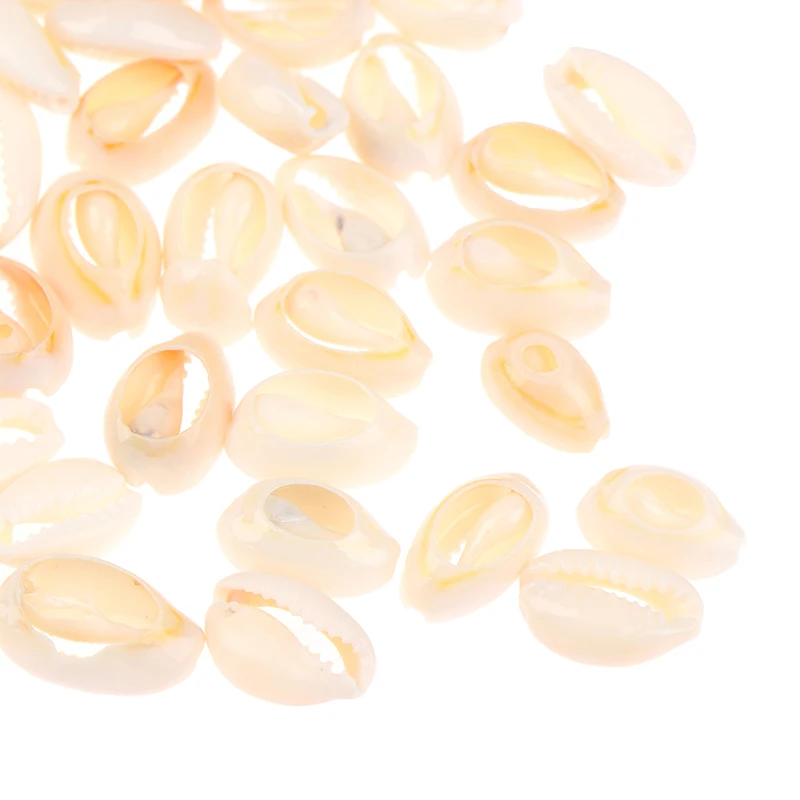 50pcs/Bag new Natural Sea Shell Loose Beads Home Decoration DIY Craft Conch Shell Pendant Jewelry Accessories