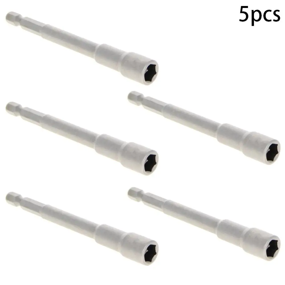 

Utoolmart Professional 5pcs 1/4" Non-magnetic Hex Socket 100mm Long 8mm/10mm Metal Impact Nut Setter Driver Bit Adapter