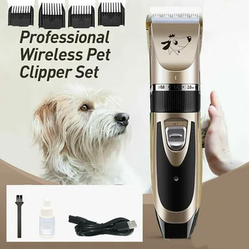 

Pet Shaver Hair Clipper Set for Dogs Cat Kitten Puppy Haircut Accessories Low Noise Supplies ENA88