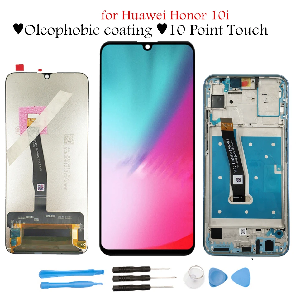Для Huawei Honor 10i ЖК дисплей рамка дигитайзер сборка сенсорный экран для Запасная