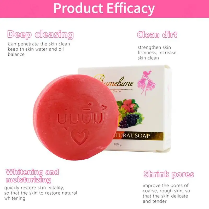 Natural Handmade Whitening Soap Fruits Extract Whitening Reduce Dark Spot White Skin Fast Bright Genuine Natural Handmade Whitening Soap Fruits Extract Whitening Reduce Dark Spot White Skin Fast Bright Genuine