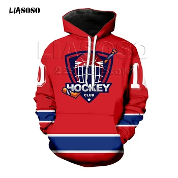 

Harajuku Hooded Sweatshirt Women Men Baseball Hockey uniform 3D Hoodie Outerwear Pullover number T-shirt printing jumper drop
