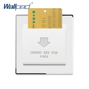 

2020 Hotel Insert Key Switch Card Switch Acrylic Panel With Silver Gold Border Wallpad Wall Switch 40A AC180-240V Including Card