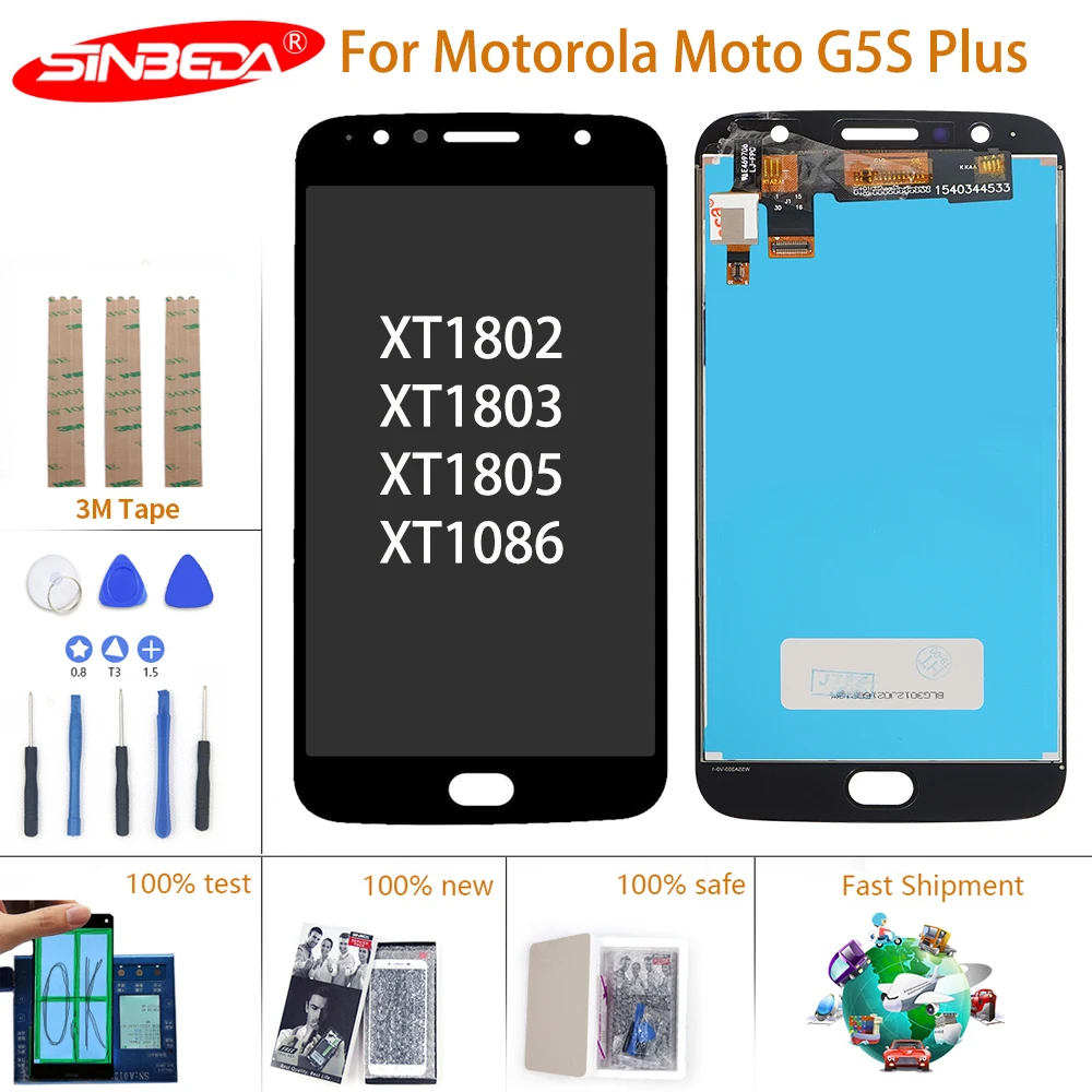 5 &quotдля Motorola Moto G5S Plus XT1802 XT1803 XT1805 XT1086 ЖК дисплей сенсорный экран дигитайзер для MOTO