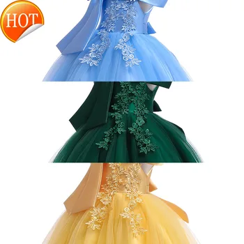

Embroidery Silk Princess Dress for baby girl Flower Elegant Girls dresses Winter Party christmas dress kids dresses for girls 10