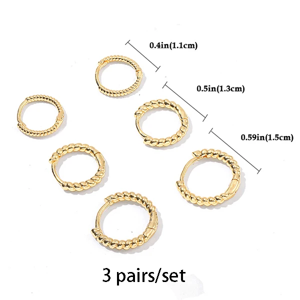 Gold Silver Color Stainless Steel Hoop Earrings for Women Small Simple Round Circle Huggies Ear Rings Steampunk Accessories 214931
