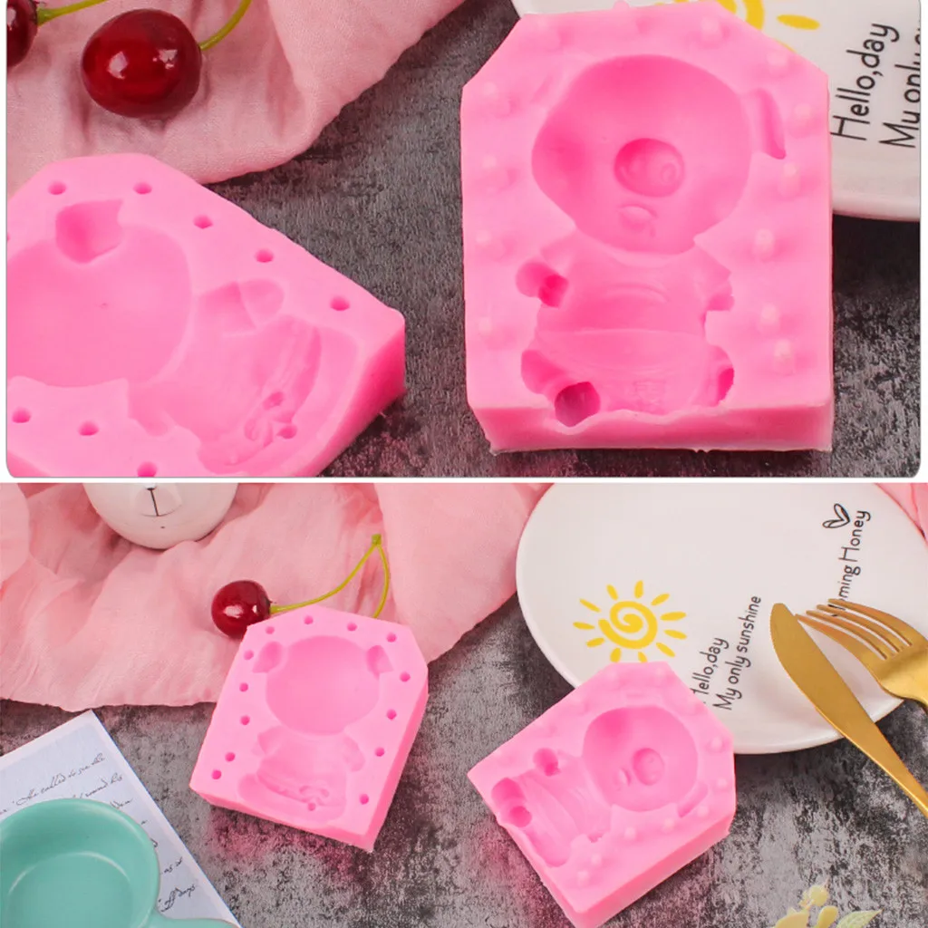 Saingace DIY 3D настольная лампа веселый поросенок силиконовая форма для пирога помадка форма для выпечки инструменты для выпечки тортов антипригарным силиконовые формы для выпечки