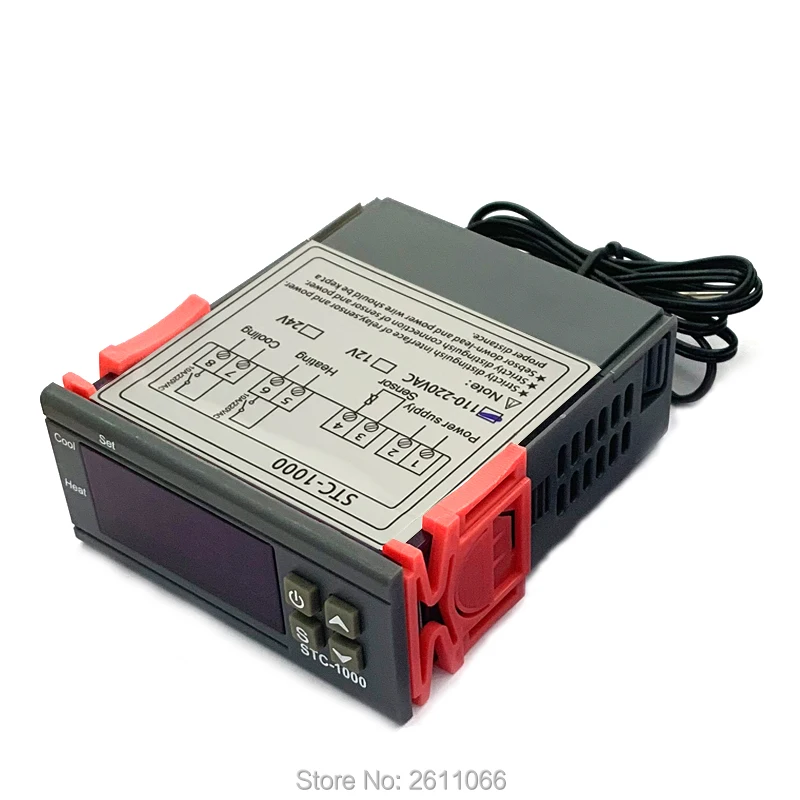 STC-1000 DC12V DC24V AC110-220V светодиодный цифровой регулятор температуры Термостат терморегулятор инкубатор реле нагрева охлаждения