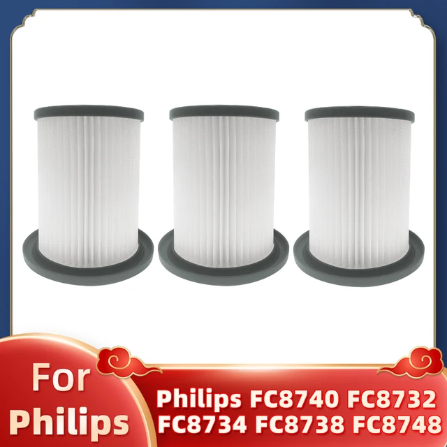 Hepa Filter Replacement For Philips FC8732 FC8734 FC8736 FC8738 FC8740 FC8748 Vacuum Cleaner Spare Parts Accessories 3 Filter round