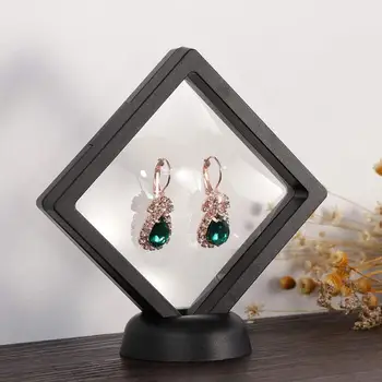

Storage Black White Coin Box Jewelry Display Show Case Cases For Wedding Albums Frame Holder Square Displays 3D Fashion Flo H5B7