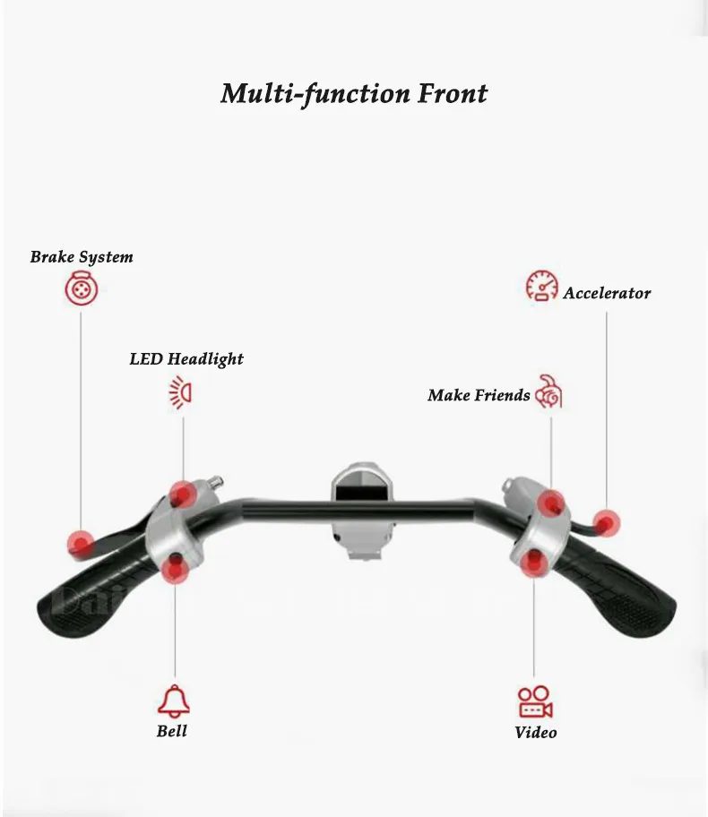 Daibot Electric Scooter Adults Three Wheel Electric Scooters Quick Charge 10 inch 36V 600W Electric Skateboard Scooter With APP  (29)