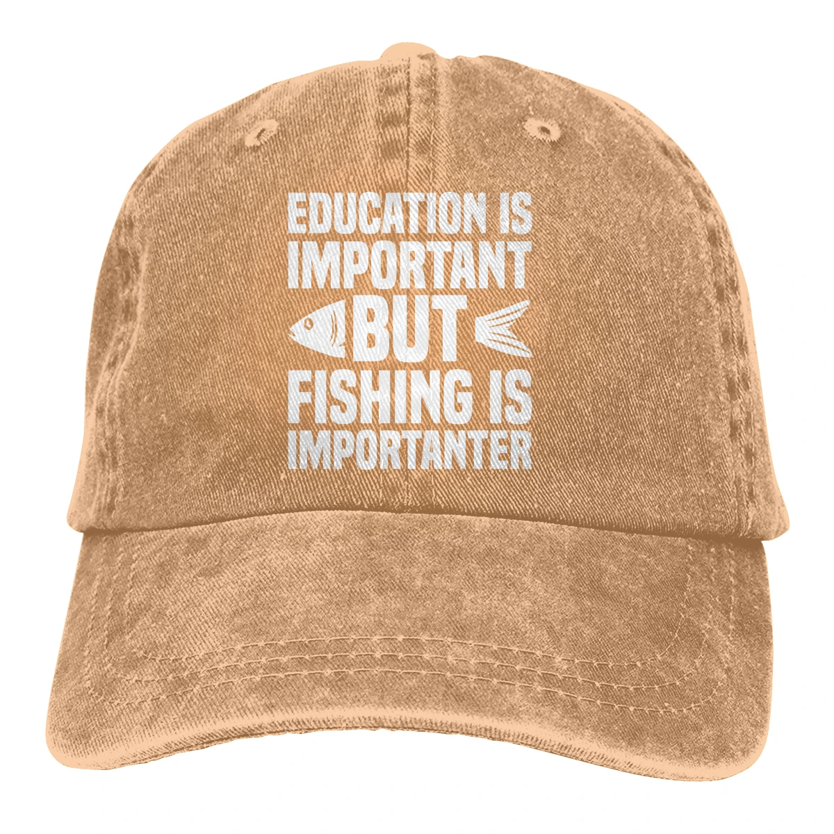 Образование является важным Casquette черный унисекс Мужские Женские деним Strapback бейсболка Регулируемая Гольф папа шляпа - Цвет: Хаки